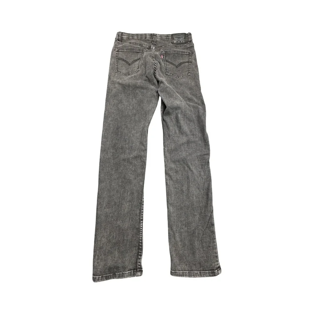 Levi's Jeans Boys 16 Reg Grey 502 Regular Taper Acid Wash Adjustable Waist Denim